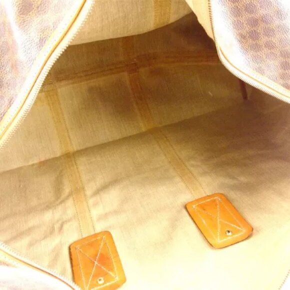 Celine Boston bag Macadam Brown Gold Woman Authentic Used - Picture 5 of 5